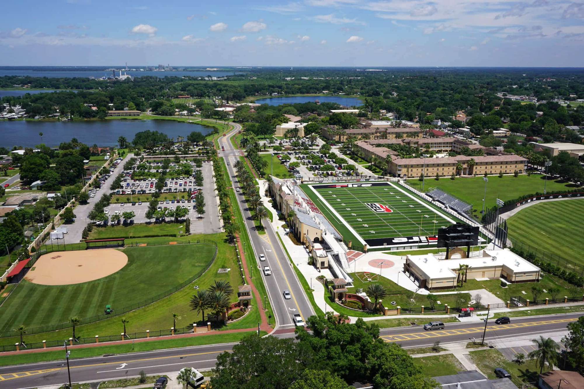 Ariel view of the Lakeland University, South Eastern.